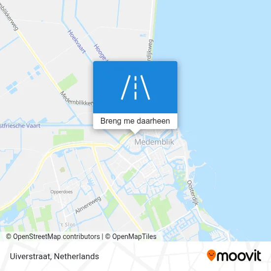 Uiverstraat kaart