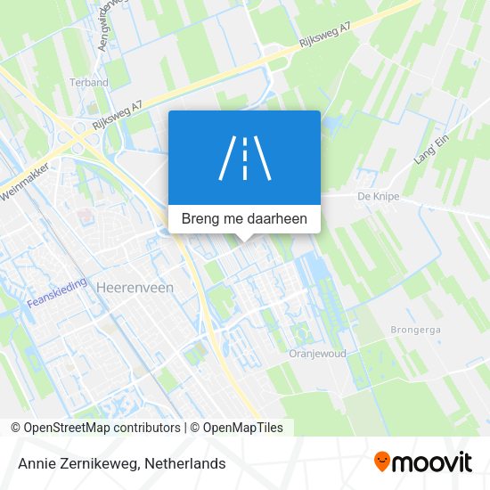 Annie Zernikeweg kaart