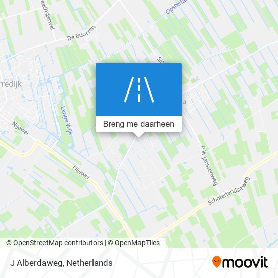 J Alberdaweg kaart