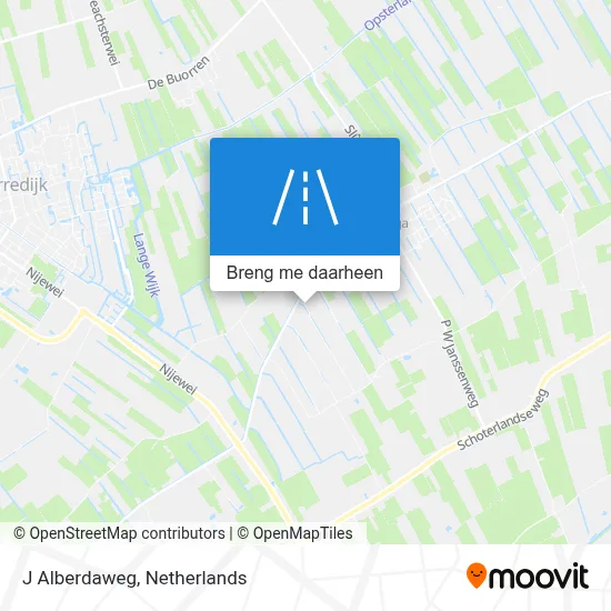 J Alberdaweg kaart