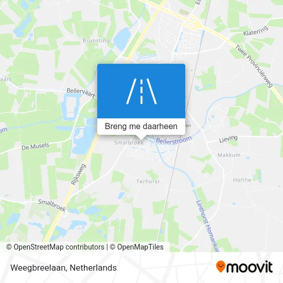 Weegbreelaan kaart