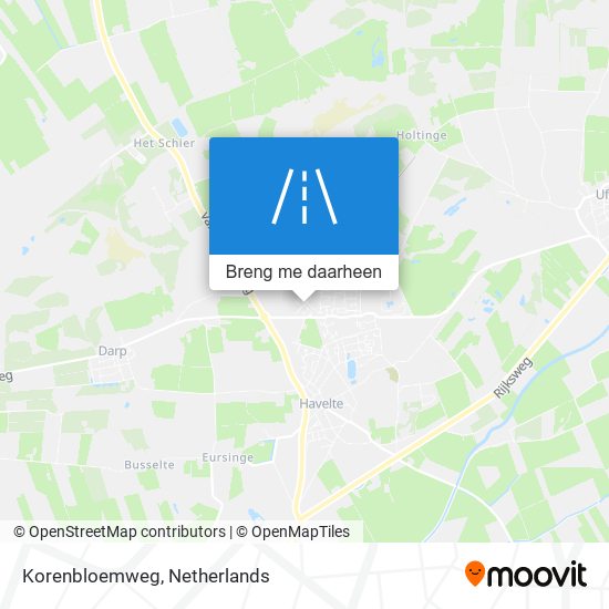 Korenbloemweg kaart