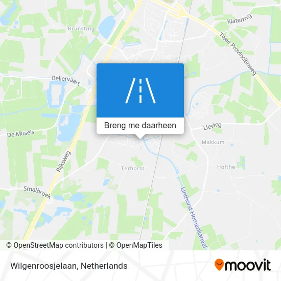 Wilgenroosjelaan kaart