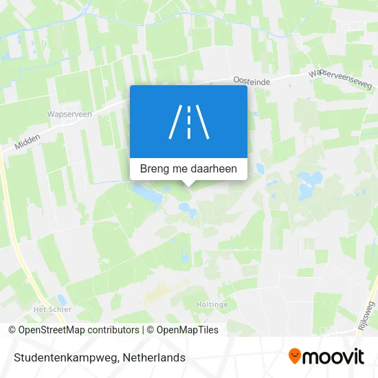 Studentenkampweg kaart
