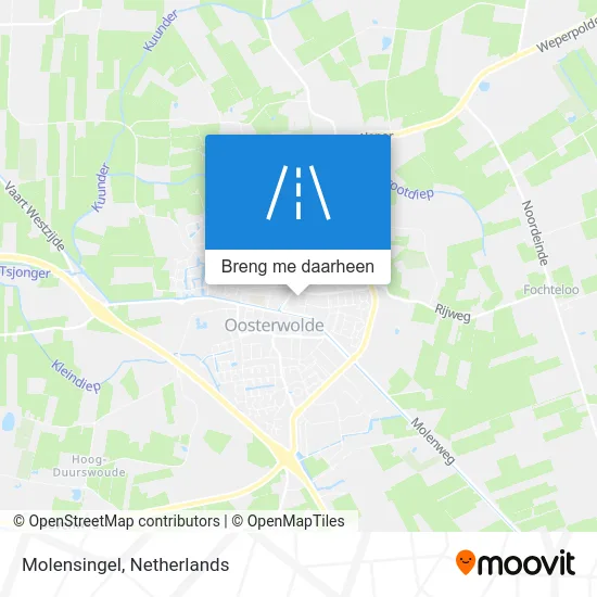 Molensingel kaart