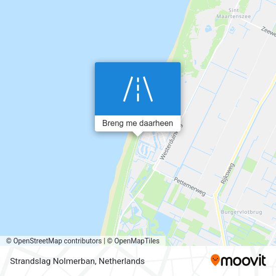 Strandslag Nolmerban kaart