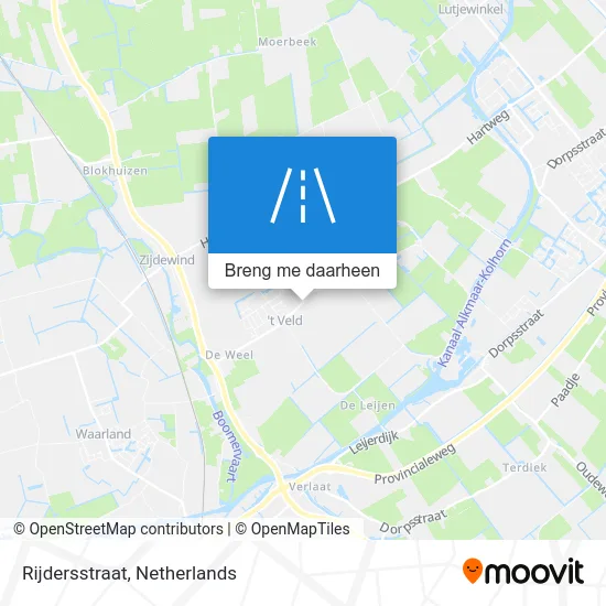 Rijdersstraat kaart