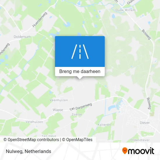 Nulweg kaart