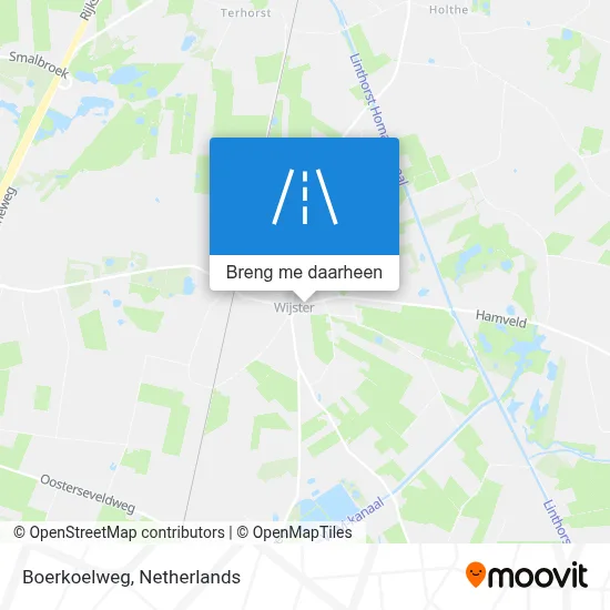 Boerkoelweg kaart