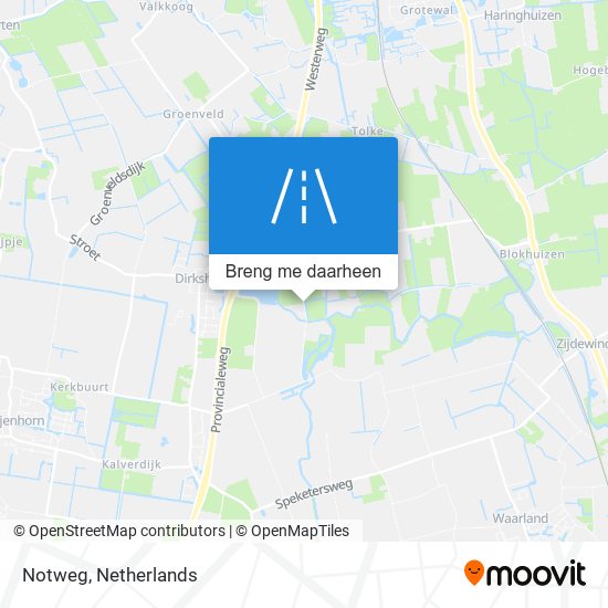 Notweg kaart