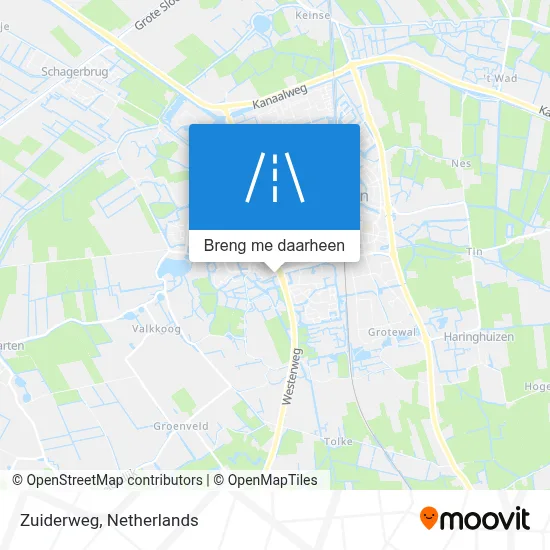 Zuiderweg kaart