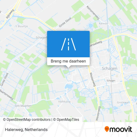 Halerweg kaart