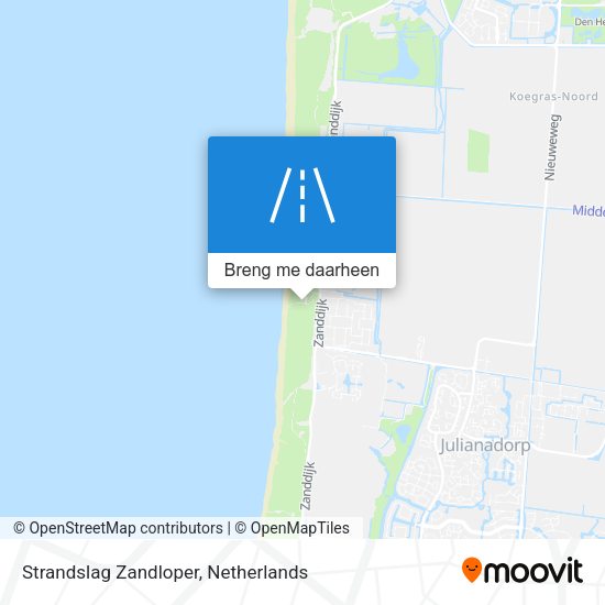 Strandslag Zandloper kaart