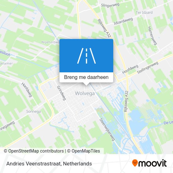 Andries Veenstrastraat kaart