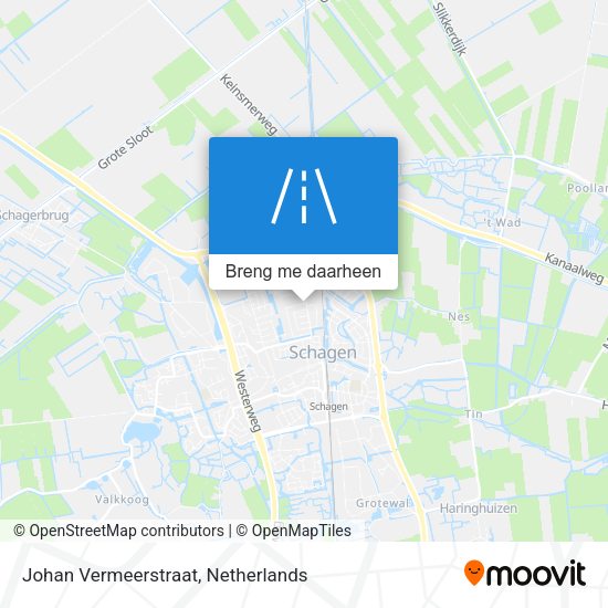 Johan Vermeerstraat kaart