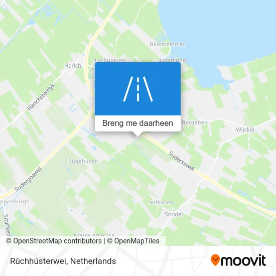 Rûchhústerwei kaart