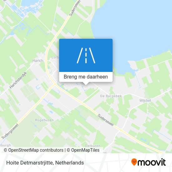 Hoite Detmarstrjitte kaart