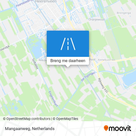 Mangaanweg kaart