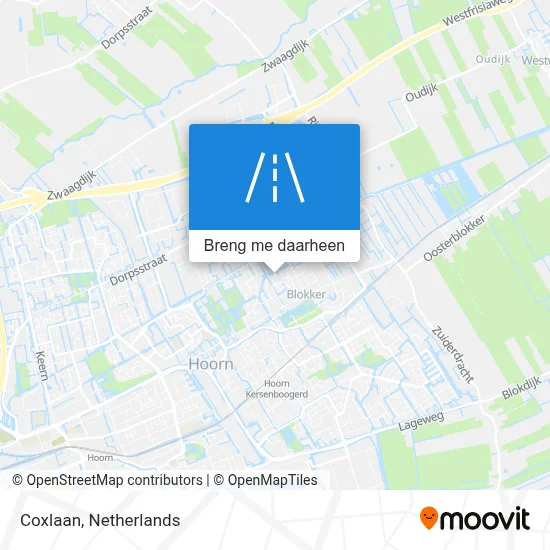 Coxlaan kaart