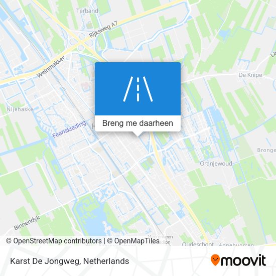 Karst De Jongweg kaart