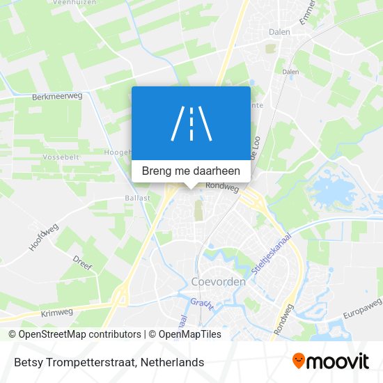 Betsy Trompetterstraat kaart