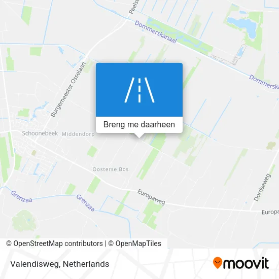 Valendisweg kaart