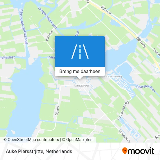 Auke Piersstrjitte kaart