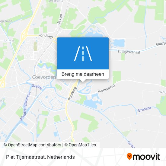 Piet Tijsmastraat kaart