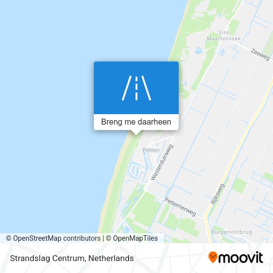 Strandslag Centrum kaart