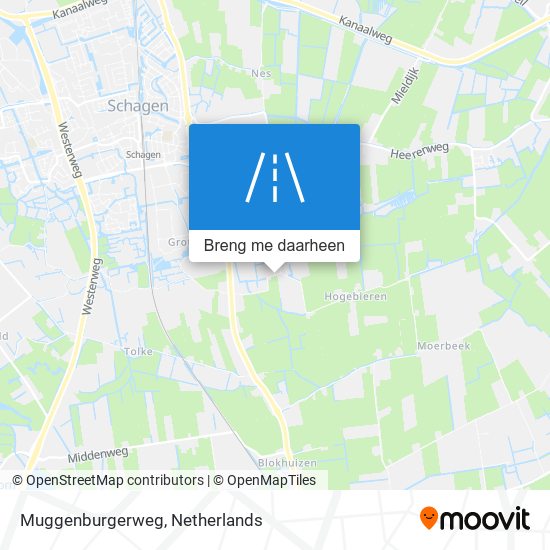 Muggenburgerweg kaart