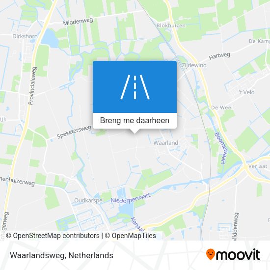 Waarlandsweg kaart