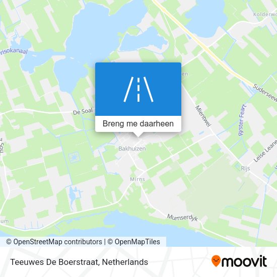 Teeuwes De Boerstraat kaart