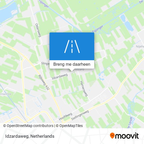 Idzardaweg kaart