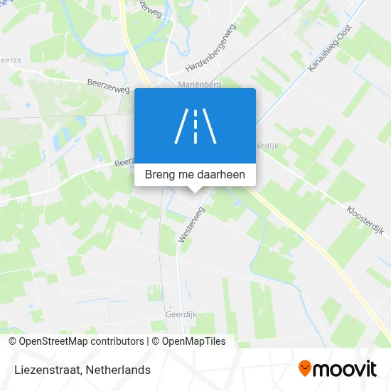 Liezenstraat kaart