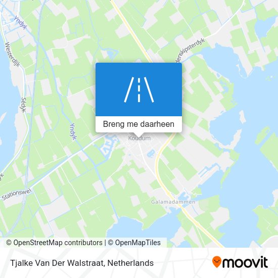 Tjalke Van Der Walstraat kaart