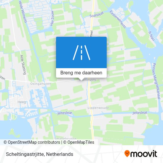 Scheltingastrjitte kaart
