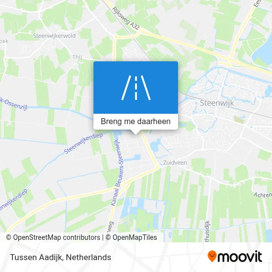 Tussen Aadijk kaart