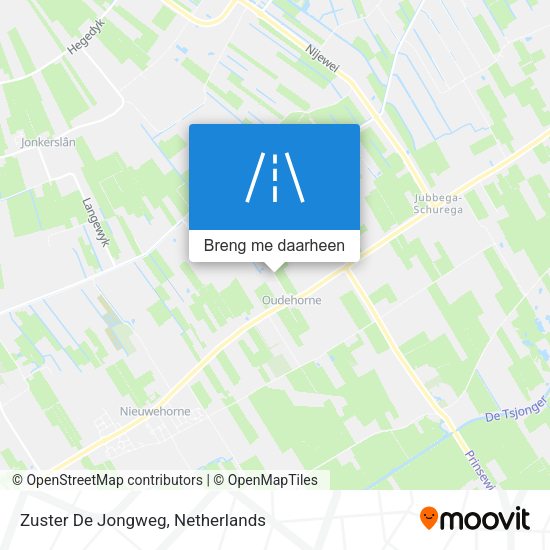 Zuster De Jongweg kaart