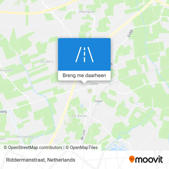 Riddermanstraat kaart