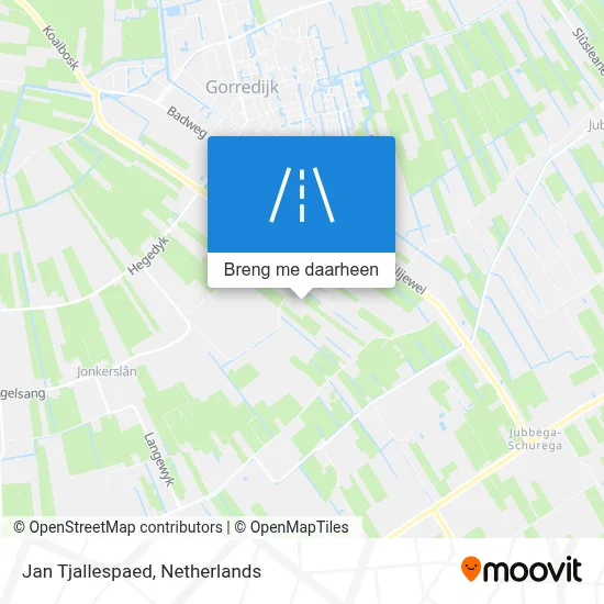 Jan Tjallespaed kaart