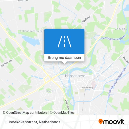 Hundekovenstraat kaart