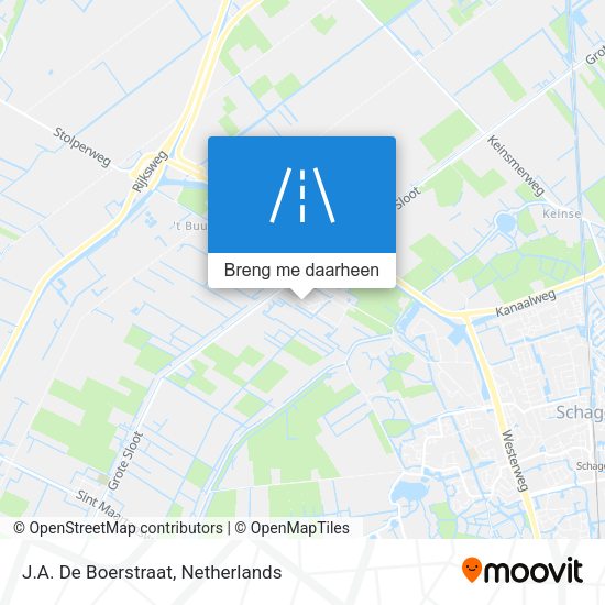 J.A. De Boerstraat kaart