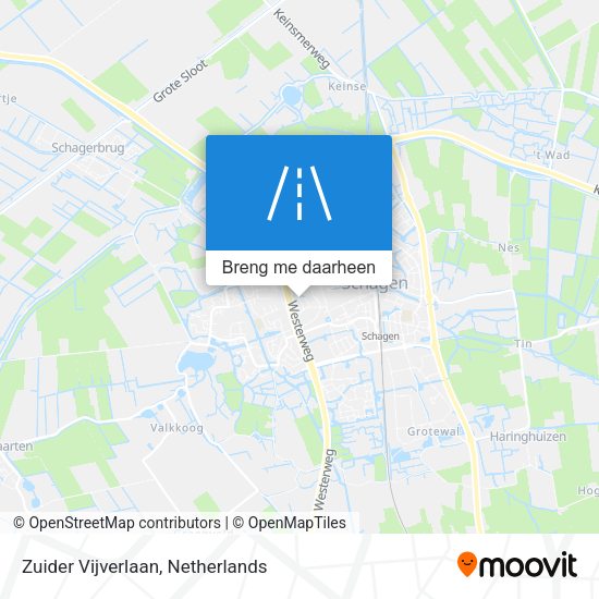 Zuider Vijverlaan kaart