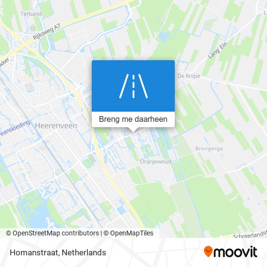 Homanstraat kaart