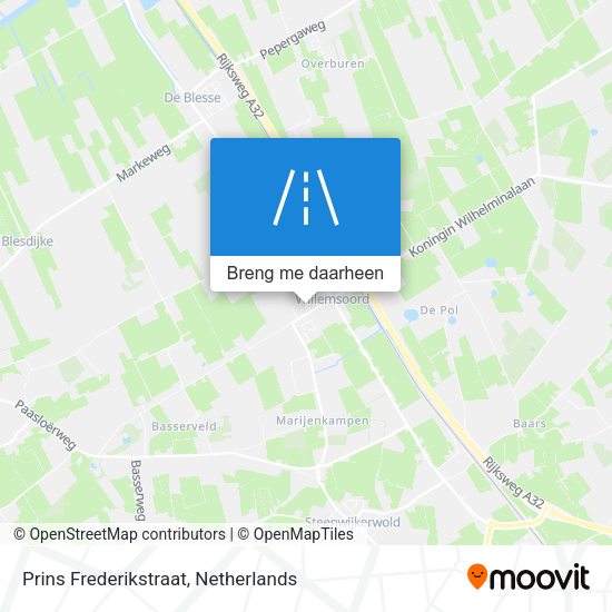 Prins Frederikstraat kaart
