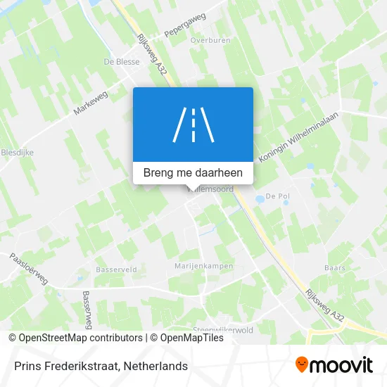 Prins Frederikstraat kaart