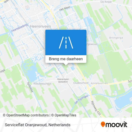 Serviceflat Oranjewoud kaart