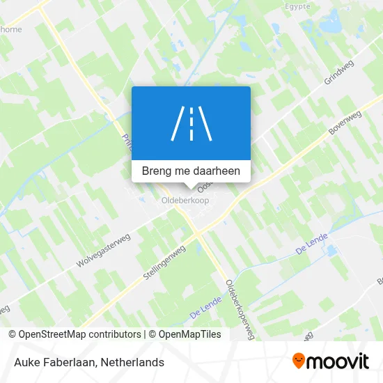 Auke Faberlaan kaart