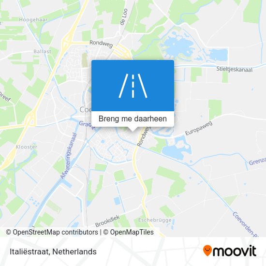 Italiëstraat kaart