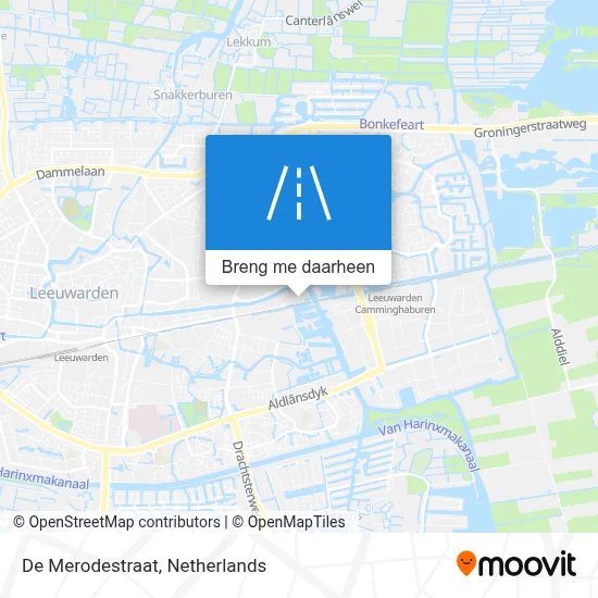 De Merodestraat kaart